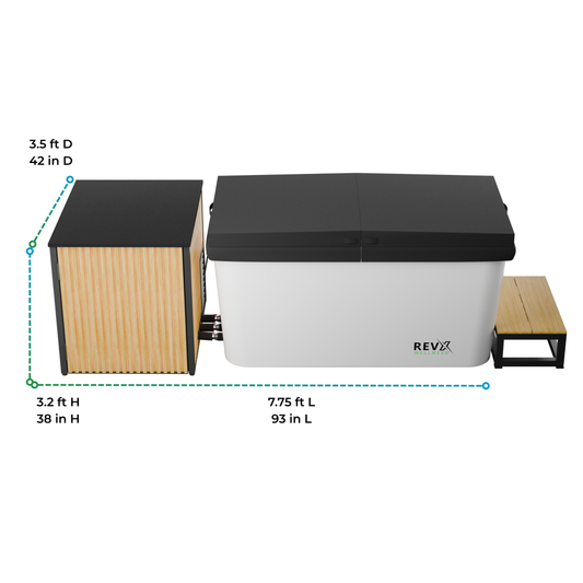 RevX X Tub, Acrylic Cold Plunge Tub with 1.5 HP Chiller
