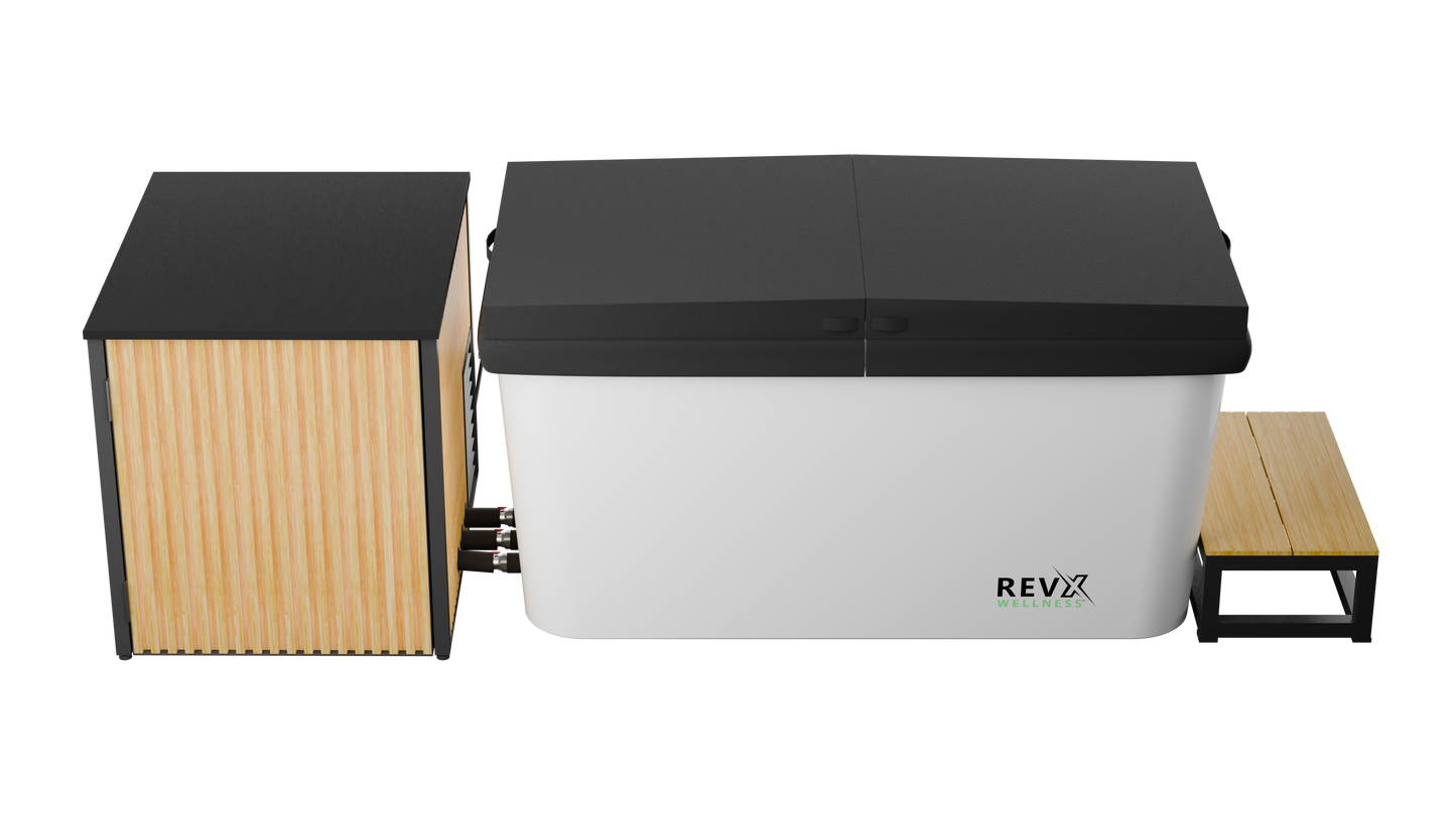 RevX X Tub, Acrylic Cold Plunge Tub with 1.5 HP Chiller