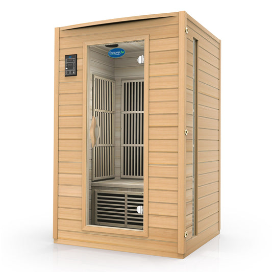 2-Person Indoor Far Infrared Sauna - Canadian Hemlock with Bluetooth Audio