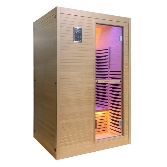Blisspod Helsinki 2-Person Full Spectrum Infrared Sauna with Red Light Therapy