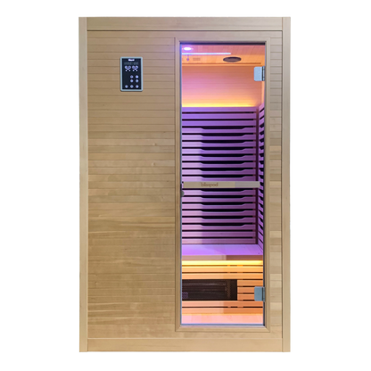 Blisspod Helsinki 2-Person Full Spectrum Infrared Sauna with Red Light Therapy