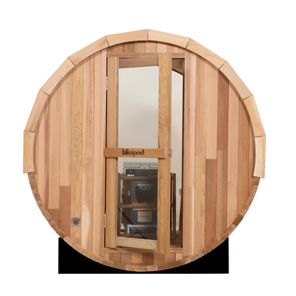 Blisspod Prague Outdoor Barrel Sauna, Canadian Red Cedar (4-6 Person)