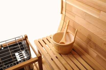 Blisspod Prague Outdoor Barrel Sauna, Canadian Red Cedar (4-6 Person)