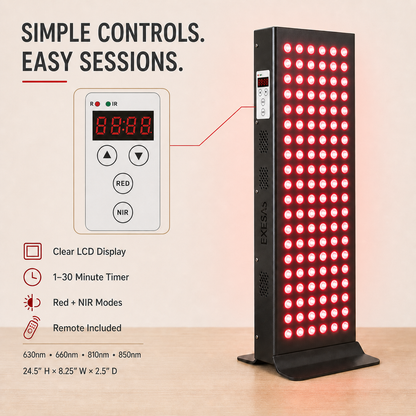 Full-Body Red Light Therapy Panel | Infrared LED Light | Recovery & Wellness
