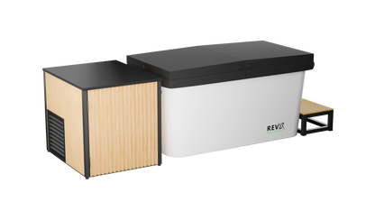 RevX X Tub, Acrylic Cold Plunge Tub with 1.5 HP Chiller
