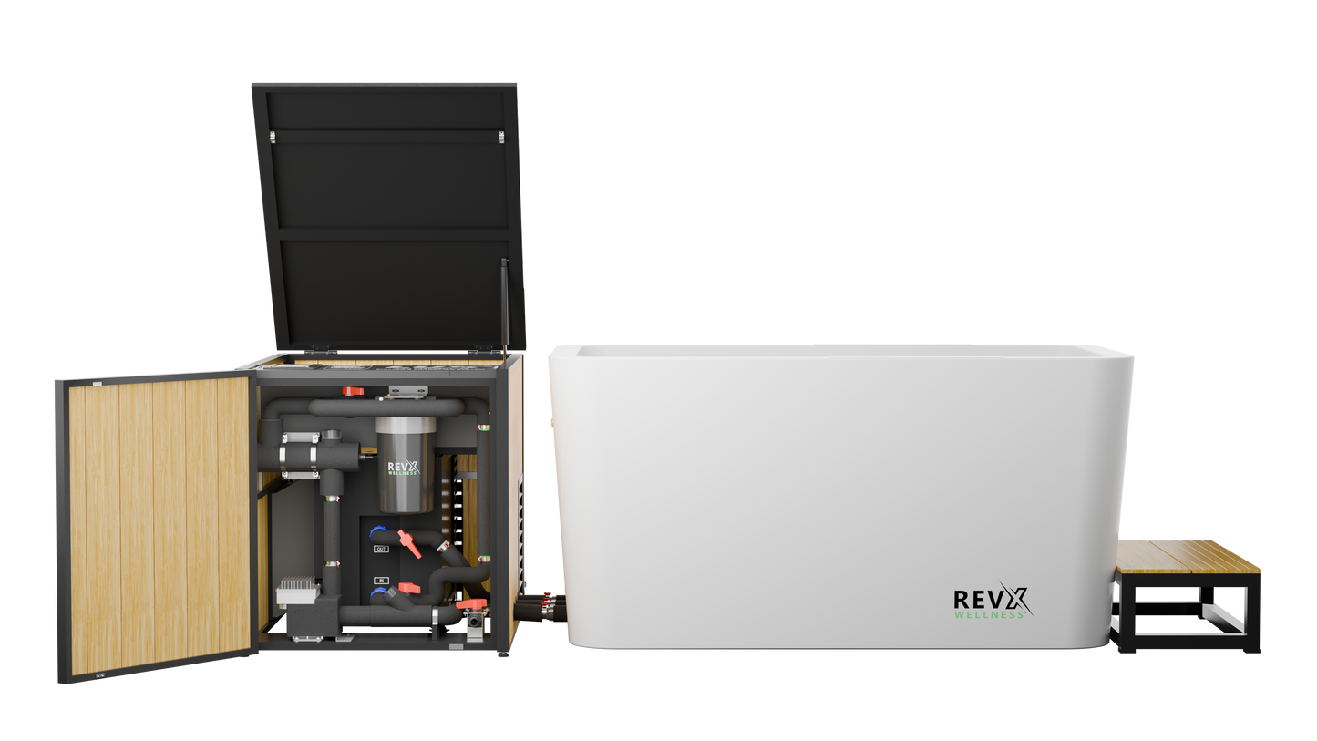 RevX X Tub, Acrylic Cold Plunge Tub with 1.5 HP Chiller