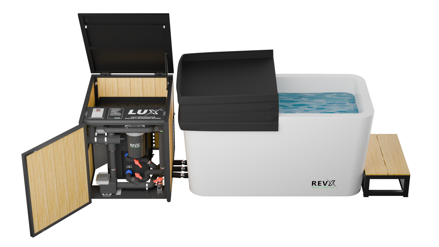 RevX X Tub, Acrylic Cold Plunge Tub with 1.5 HP Chiller